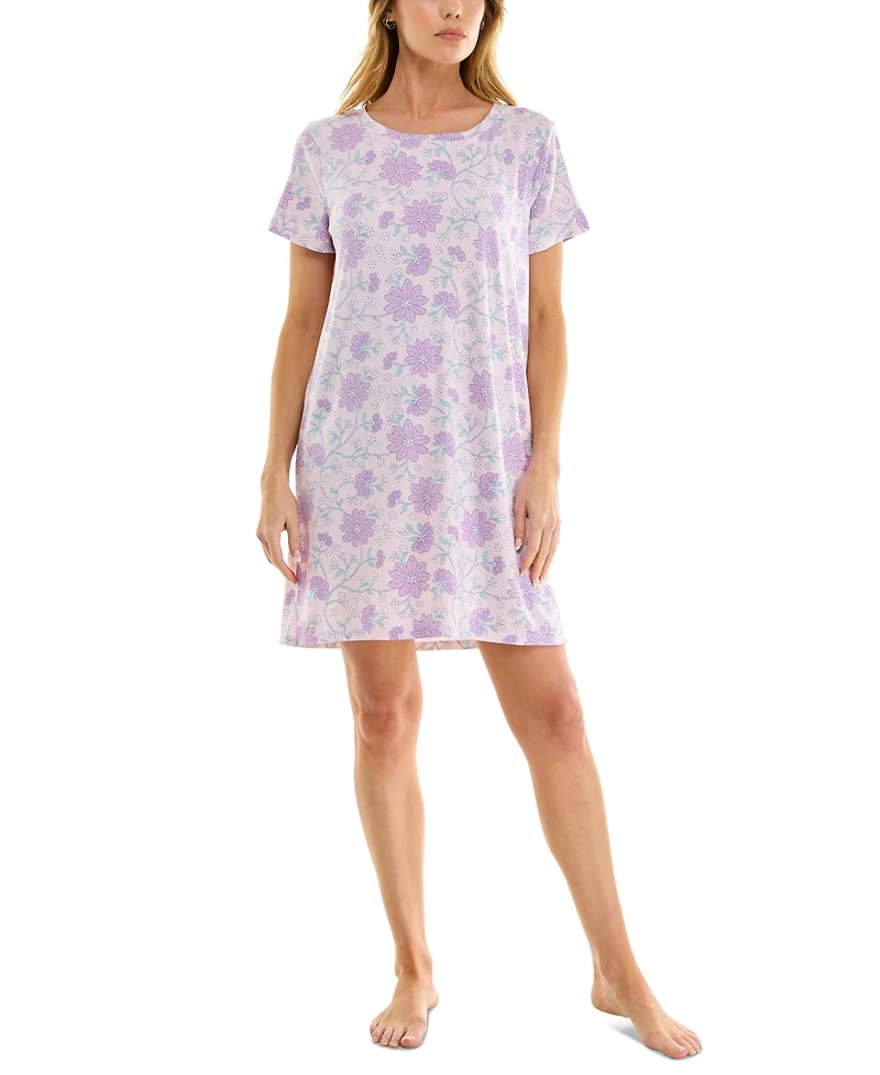Roudelain Women's Printed Short-Sleeve Sleepshirt