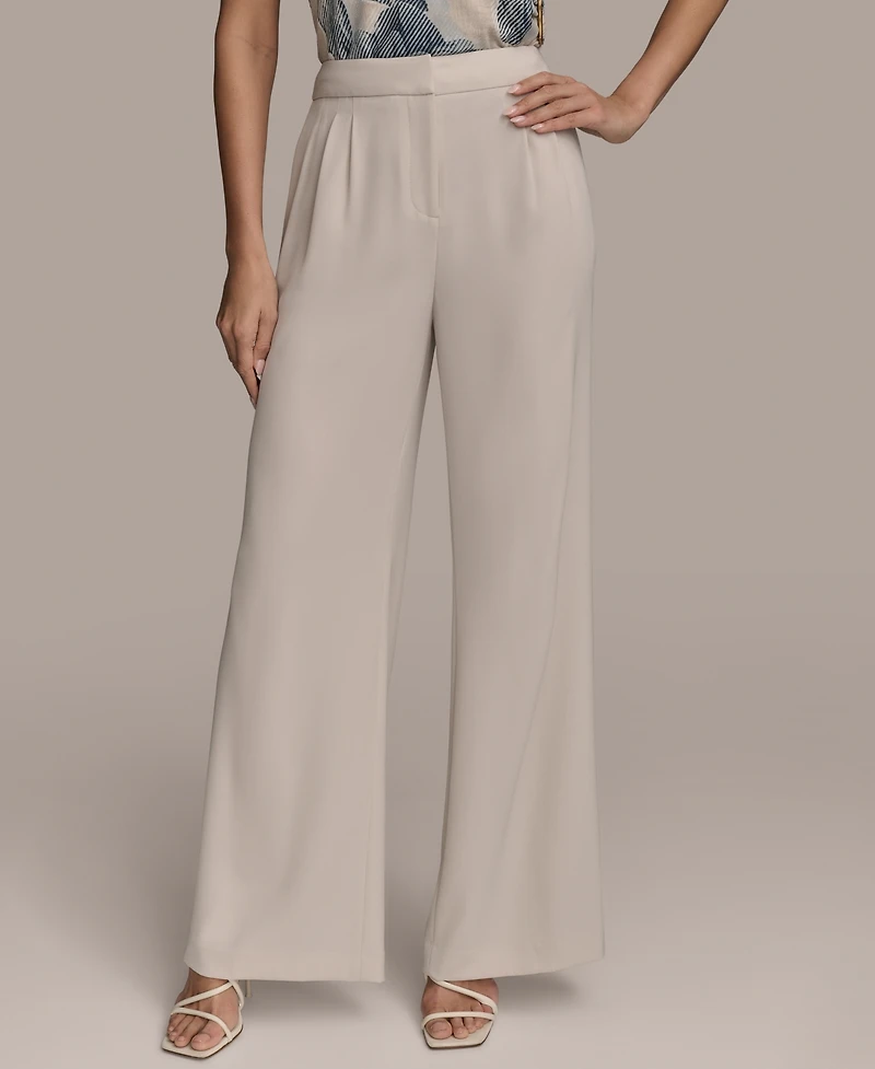 Donna Karan New York Women's Pleat-Front Wide-Leg Pants