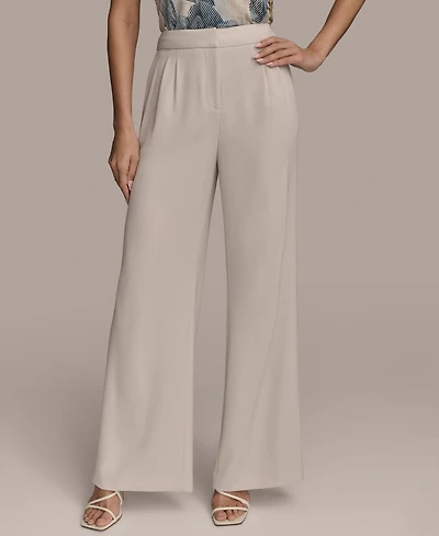 Donna Karan New York Women's Pleat-Front Wide-Leg Pants