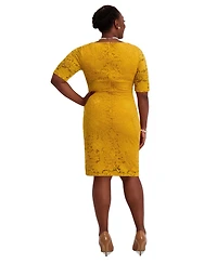 Kasper Women's Lace-Sleeve Sheath Dress, Regular & Plus Sizes