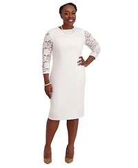Kasper Women's Lace-Sleeve Sheath Dress, Regular & Plus Sizes