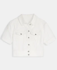 On 34th Women's Elbow Puff Sleeve Denim Jacket, Exclusively at Macy's