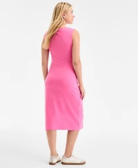 On 34th Women's Knot-Front Knit Midi Dress, Exclusively at Macy's