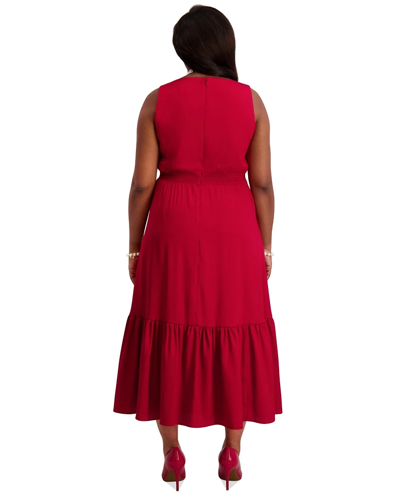 Kasper Women's Tiered Midi Dress, Regular & Plus Sizes