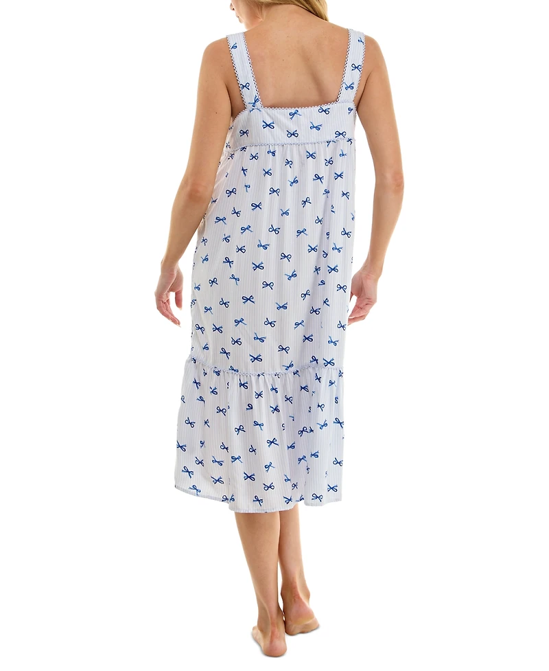 Roudelain Women's Printed Tiered Cami Sleep Dress