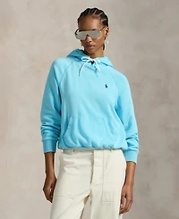 Polo Ralph Lauren Women's Shrunken Fit Lightweight Fleece Hoodie Sweatshirt