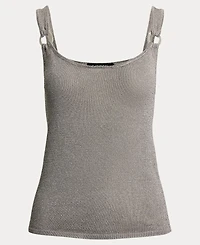 Lauren Ralph Women's Ring-Trim Metallic Sweater Tank Top