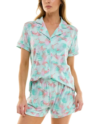 Roudelain Women's Yummy Notched-Collar Pajama Set