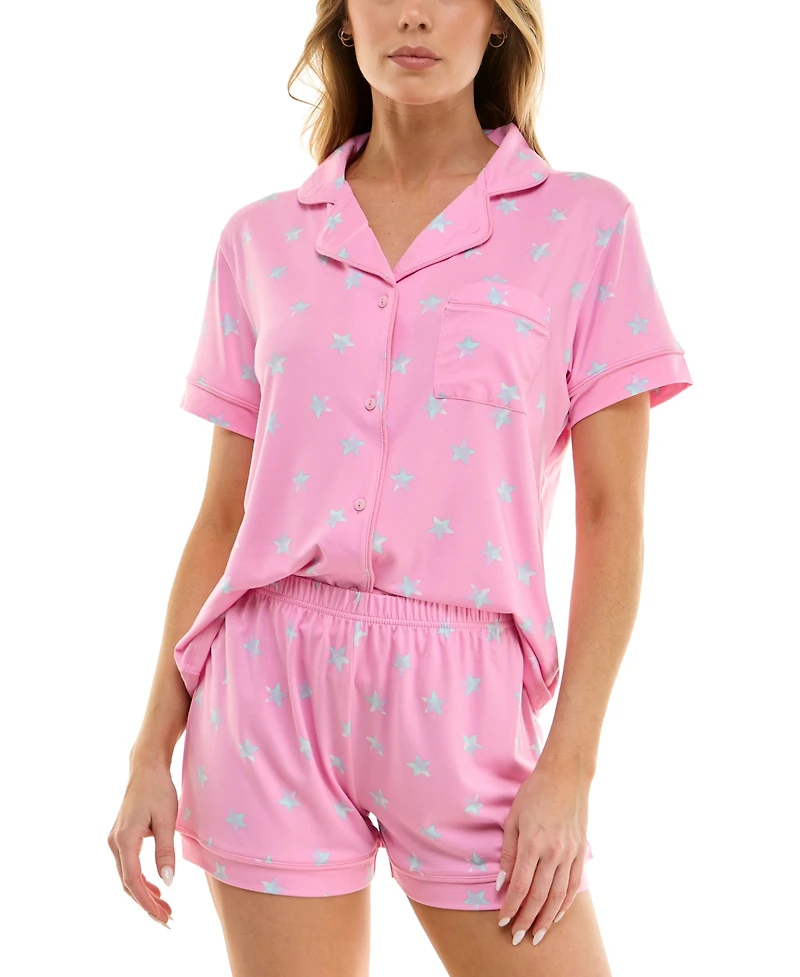 Roudelain Women's Yummy Notched-Collar Pajama Set