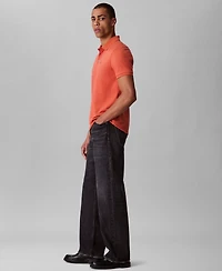 Calvin Klein Men's Regular-Fit Smooth Cotton Monogram Logo Polo Shirt