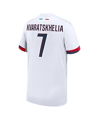 Nike Big Boys and Girls Khvicha Kvaratskhelia White Paris Saint-Germain 2024/25 Away Replica Player Jersey