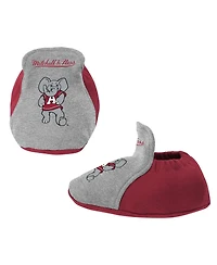 Mitchell & Ness Baby Boys and Girls 3-Pack Crimson/Heather Gray Alabama Crimson Tide Bodysuit, Bib Bootie Set