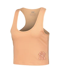Pro Standard Women's Orange New York Yankees Neutral Fitted Racerback Tank Top