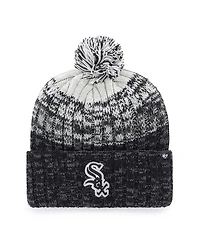 '47 Brand Big Boys and Girls Black Chicago White Sox Cascade Cuffed with Pom Knit Hat