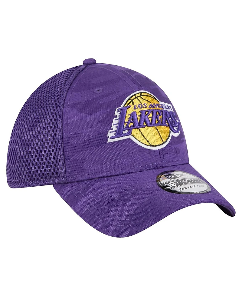 New Era Men's Purple Los Angeles Lakers Subtle Camo 39THIRTY Flex Hat