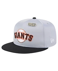 New Era Men's Gray/Black San Francisco Giants Satin 59FIFTY Fitted Hat