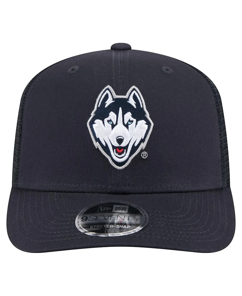 New Era Men's Navy UConn Huskies Primary 9SEVENTY Trucker Stretch-Snap Hat