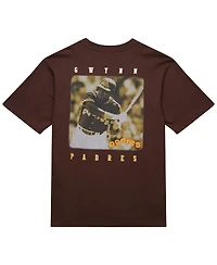 Mitchell & Ness Men's Tony Gwynn Brown San Diego Padres Legends Collection Vintage Logo T-Shirt