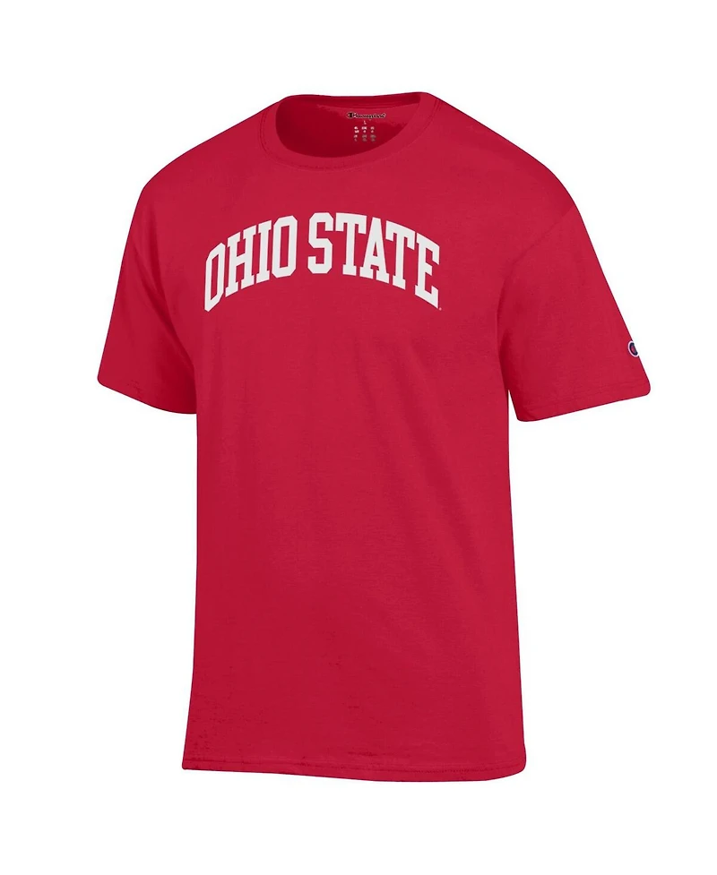 Champion Men's Scarlet Ohio State Buckeyes Basic Arch T-Shirt