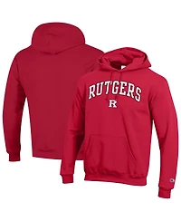 Champion Men's Scarlet Rutgers Knights Arched Logo Fleece Pullover Hoodie