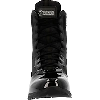 Rocky Men's Cadet 8" Black Side Zip Public Service Boot