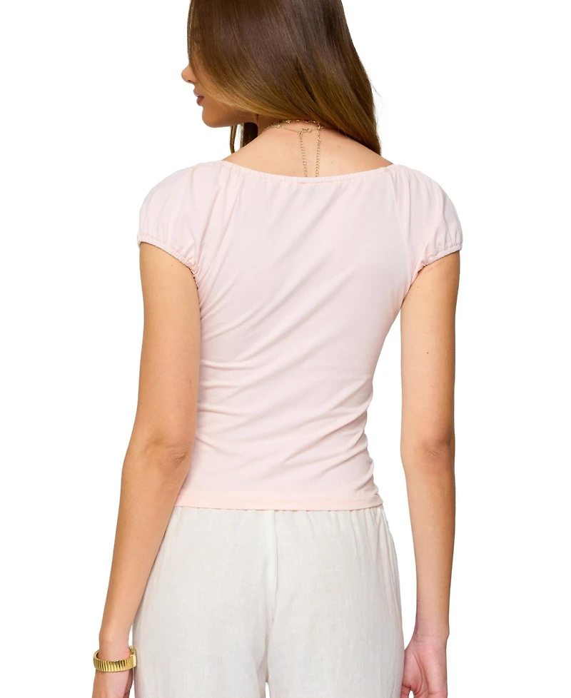 Edikted Womens Oleana Gathered Bust Top