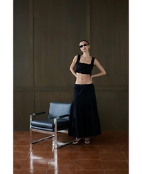 WeWoreWhat Women's Midi Pull On Skirt