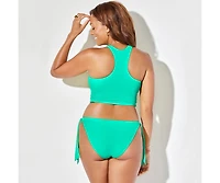 Swimsuits for All Women's Cropped Racerback Tankini Top