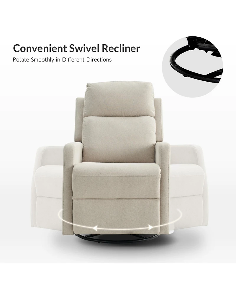 Julian Swivel rocker Recliner with Thick Seat Cushion