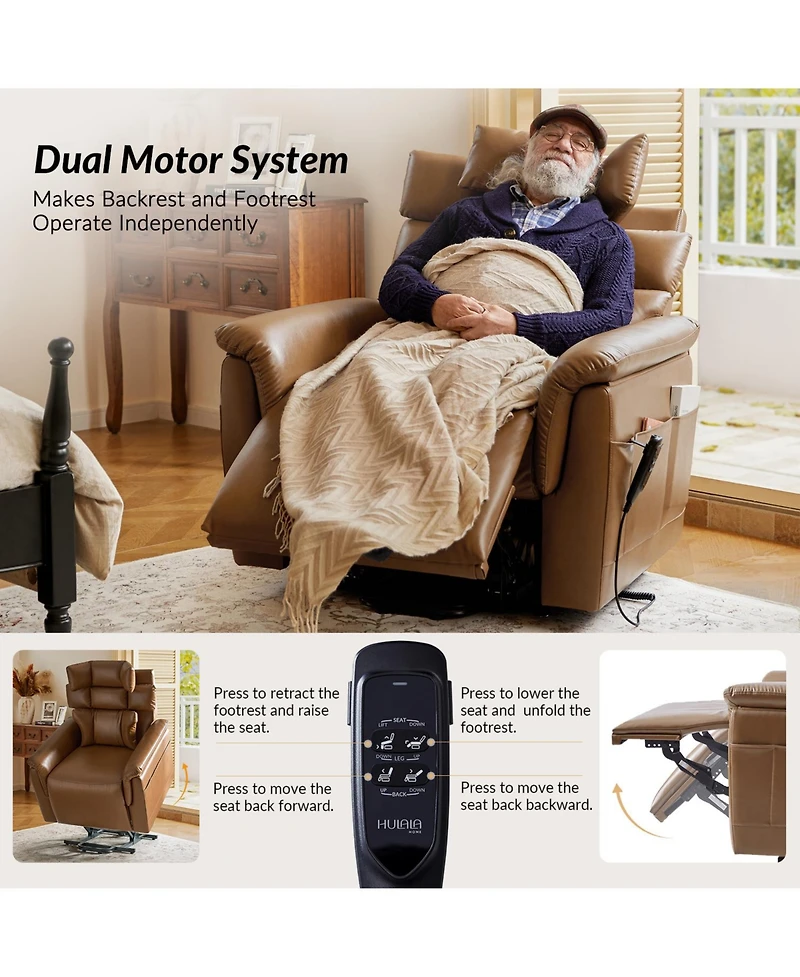Embrace Raditional Faux Leather Power Lift Recliner