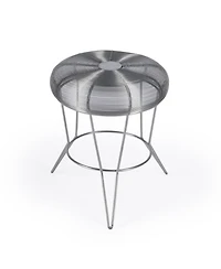 Contemporary Round Top End Table with Wire Base for Living Room