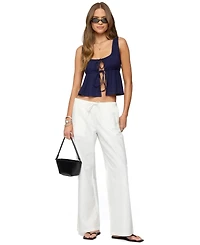 Edikted Women's Alesia Tie Front Tank Top
