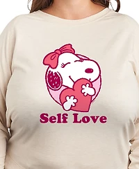 Hybrid Apparel Plus Peanuts Self Love Graphic Pullover T-Shirt