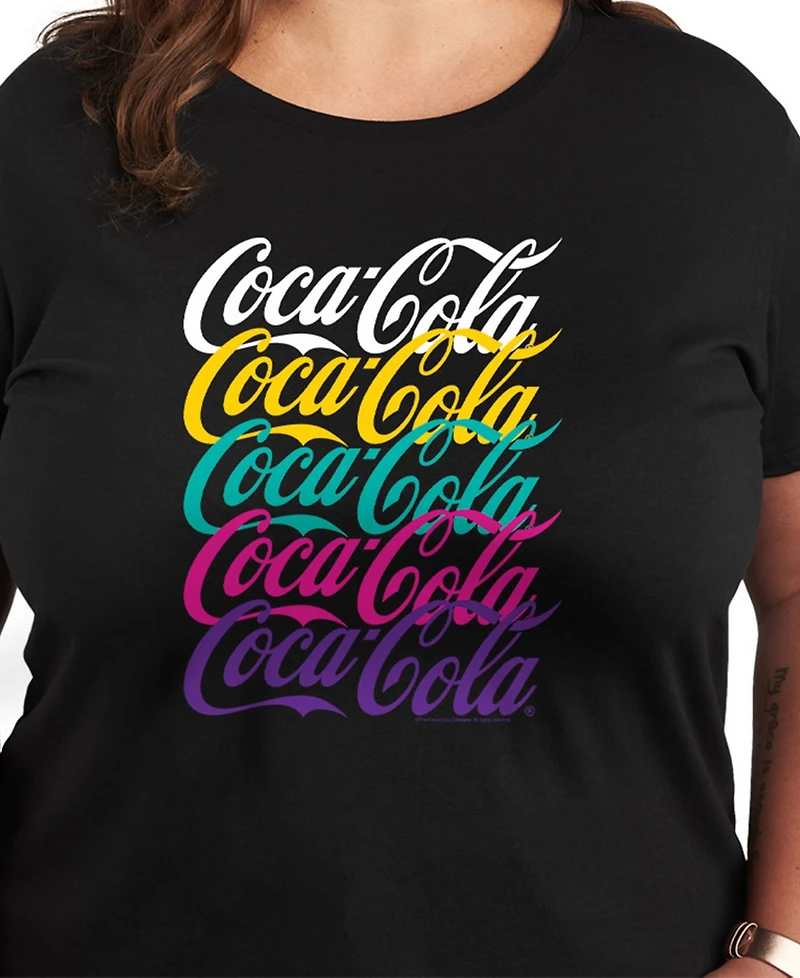 Hybrid Apparel Plus Coca-Cola 90's Repeated Graphic T-Shirt