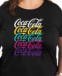 Hybrid Apparel Plus Coca-Cola 90's Repeated Graphic T-Shirt