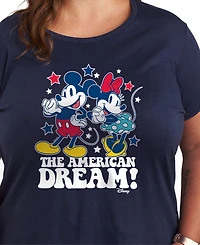 Hybrid Apparel Plus Disney Mickey The American Dream Graphic T-Shirt