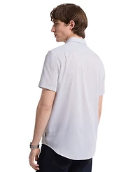 Michael Kors Men's Short Sleeve Mini Bowtie Print Button-Front Shirt