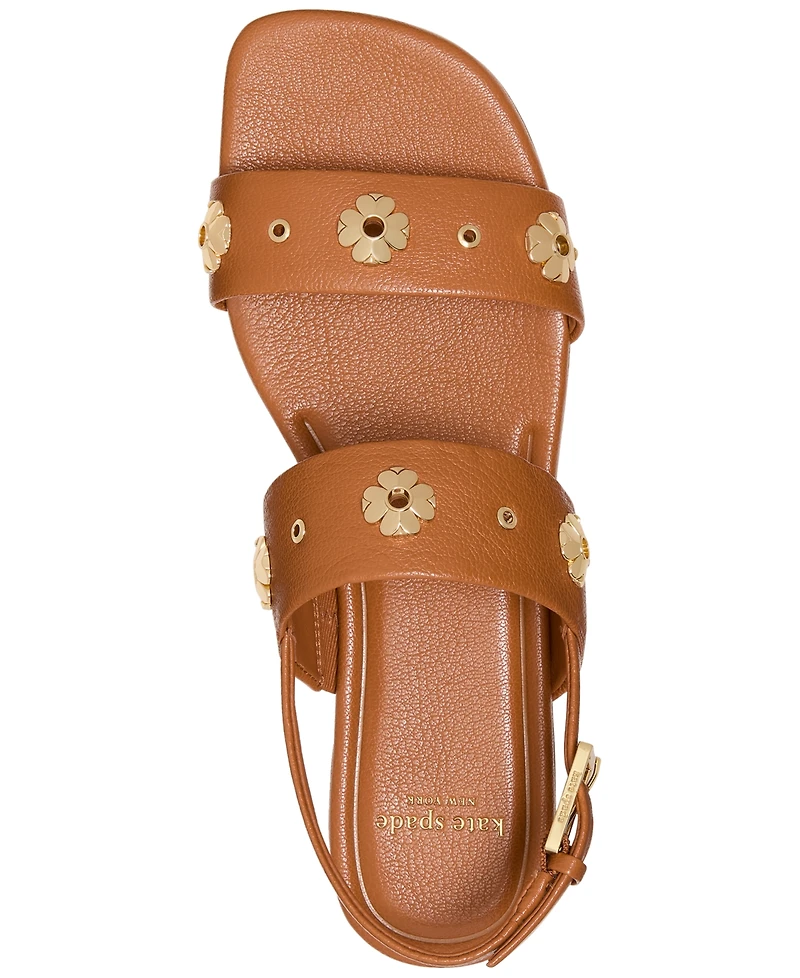 kate Spade new york Women's Flower Studded Flat Sandals