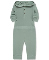 Little Me Baby Hooded Bodysuit & Pants, 2 Piece Set