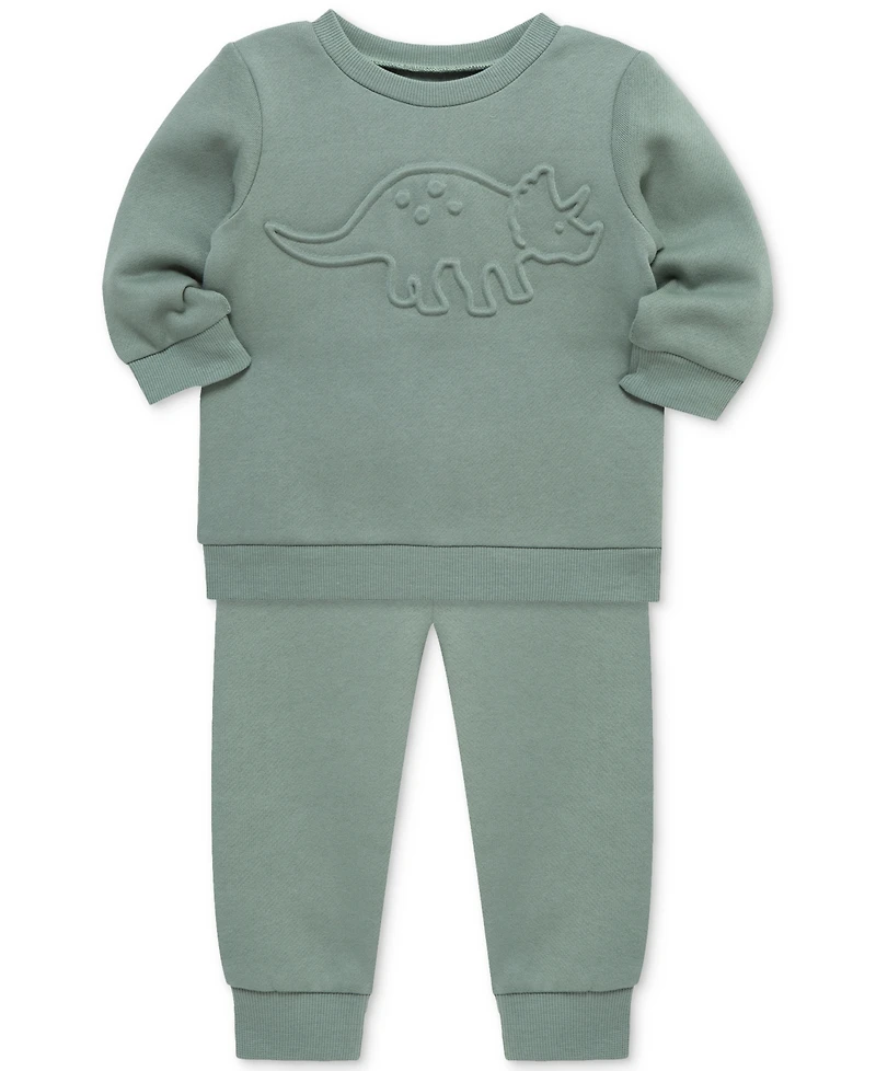 Little Me Baby Boys Dino Sweatshirt & Pants, 2 Piece Set
