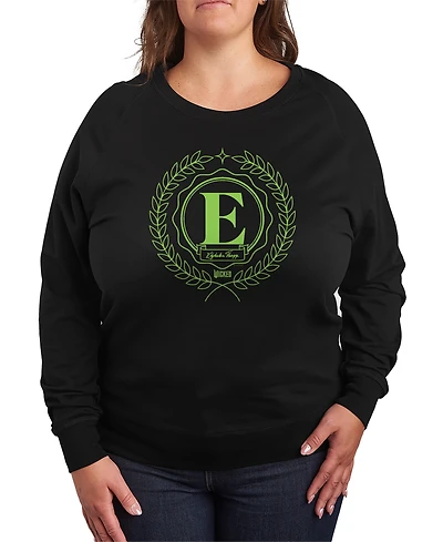 Hybrid Apparel Plus Size Wicked Elphaba E Graphic Pullover T-Shirt