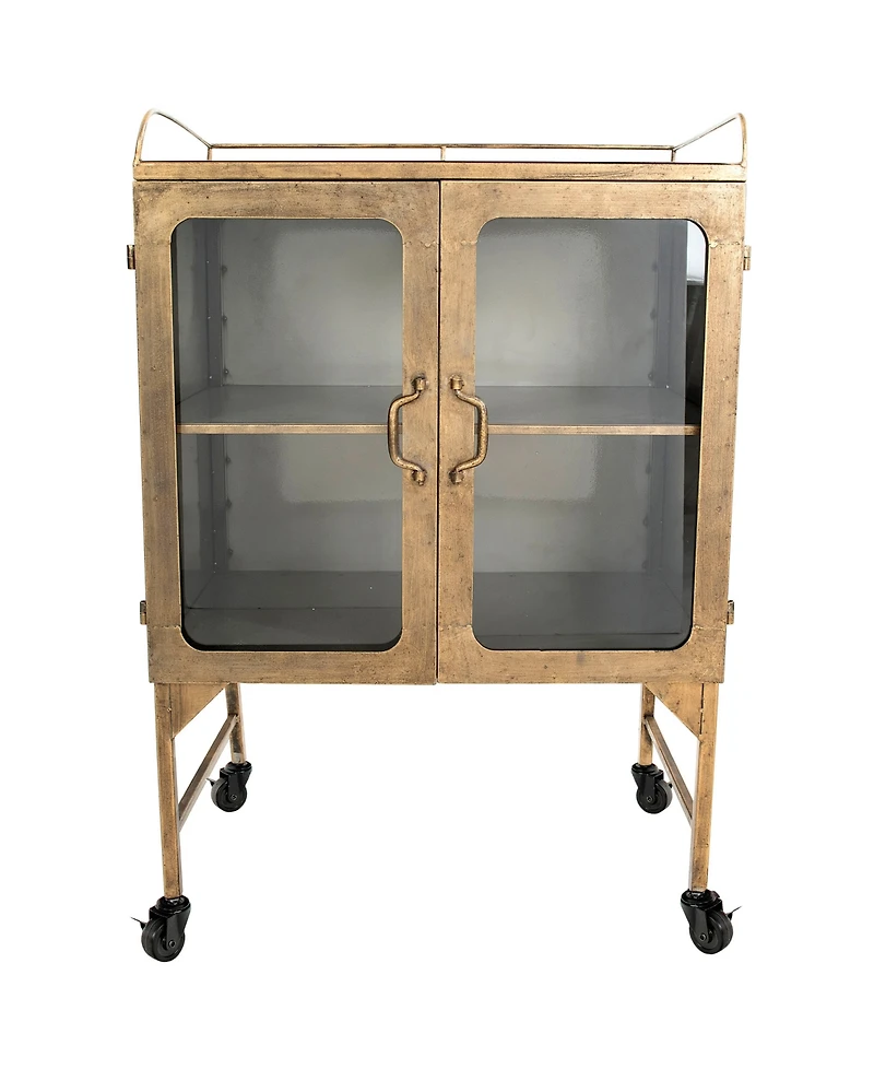 Creative Co-op 16.1" Metal Vintage Bar Cabinet
