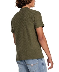 Guess Men's Logan Short Sleeve Knit Polo Shirt