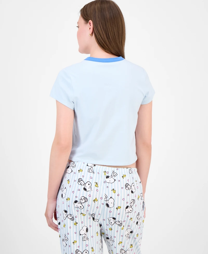 Love Tribe Juniors' Snoopy Crewneck T-Shirt