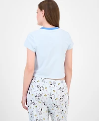 Love Tribe Juniors' Snoopy Crewneck T-Shirt