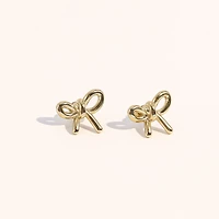 Vanilia Bow Earrings in Gold