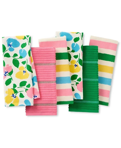 kate spade new york Painterly Bouquet Cotton Kitchen Towel Set, 17" x 28"