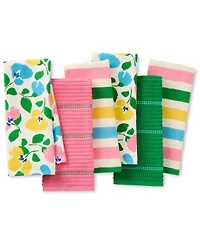 kate spade new york Painterly Bouquet Cotton Kitchen Towel Set, 17" x 28"