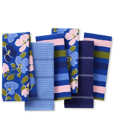 kate spade new york Painterly Bouquet Cotton Kitchen Towel Set, 17" x 28"