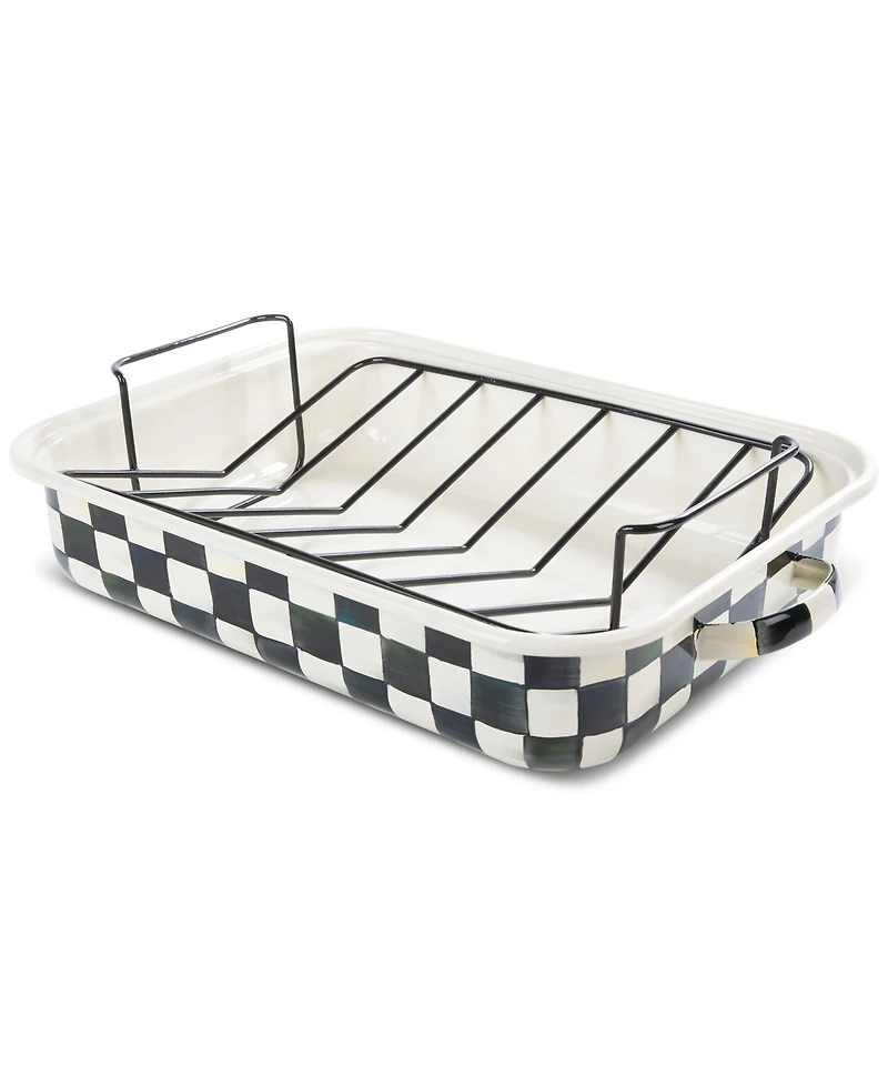 MacKenzie-Childs Courtly Check Roasting Pan with Rack